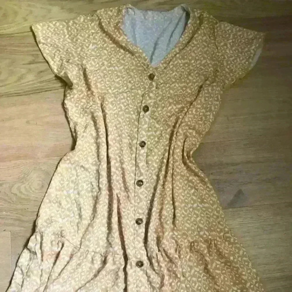 Yellow patterned lightweight mini dress - Picture 11 of 11